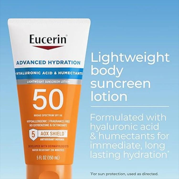 Eucerin Advanced Hydration SPF50 Sunscreen
 - 150 ml
