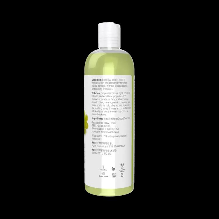 Now Solutions Grapeseed Oil - 473 ml