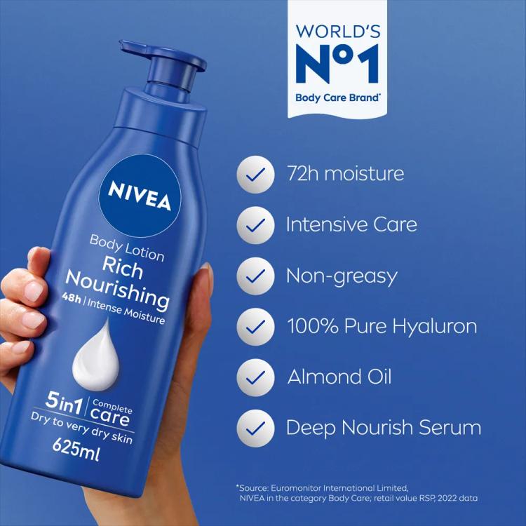 Nivea 5 in 1 Complete Care Body Lotion - 625 ml