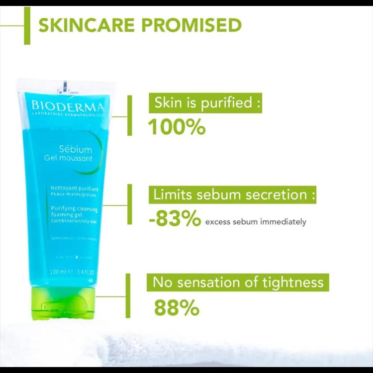 Bioderma Purifying Foaming Gel For Oily And Combination Skin - 200 ml