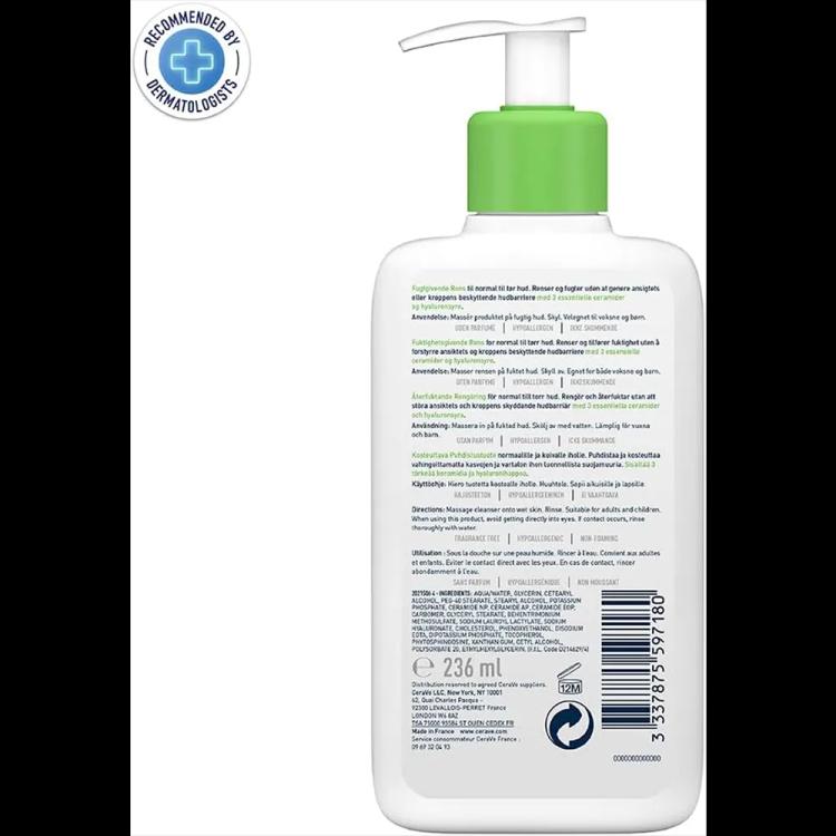 CeraVe Hydrating Cream-to-Foam Cleanser - 236 ml