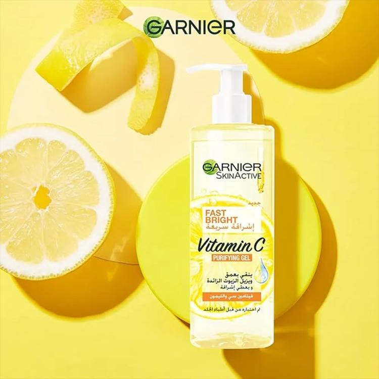 Garnier Fast Bright Vitamin C Purifying Gel Wash - 400 ml