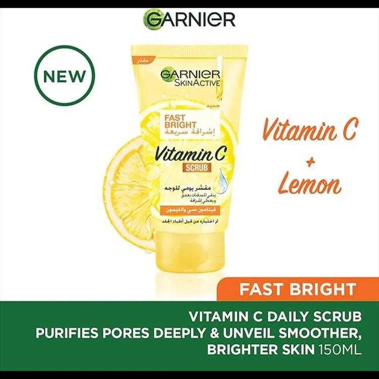 Garnier SkinActive Fast Bright Vitamin C Scrub - 150 ml