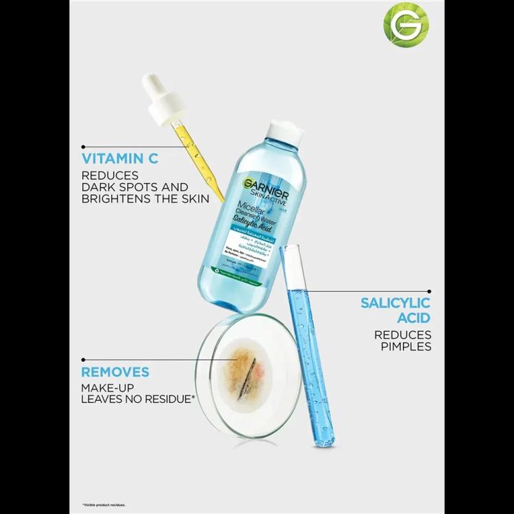 Garnier SkinActive Micellar Cleansing Water With Salicylic Acid - 400 ml