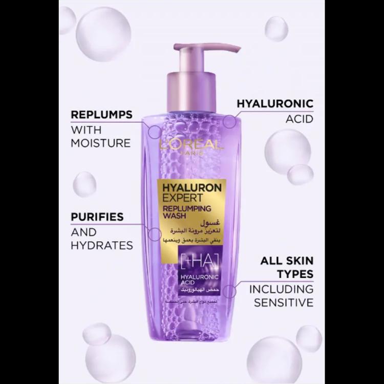 L’Oréal Paris Hyaluron Expert Replumping Gel Wash with Hyaluronic Acid - 200 ml