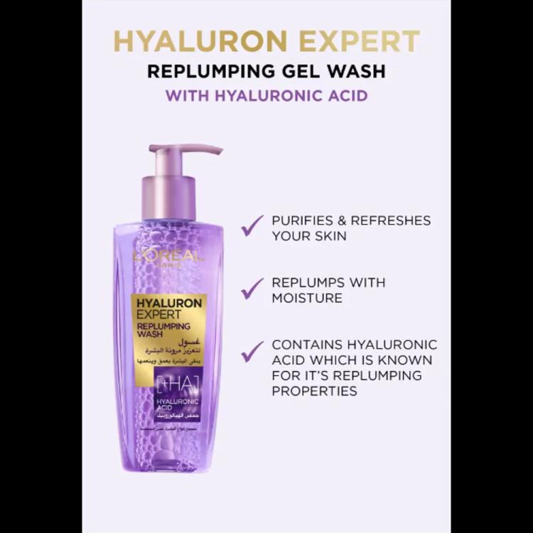 L’Oréal Paris Hyaluron Expert Replumping Gel Wash with Hyaluronic Acid - 200 ml