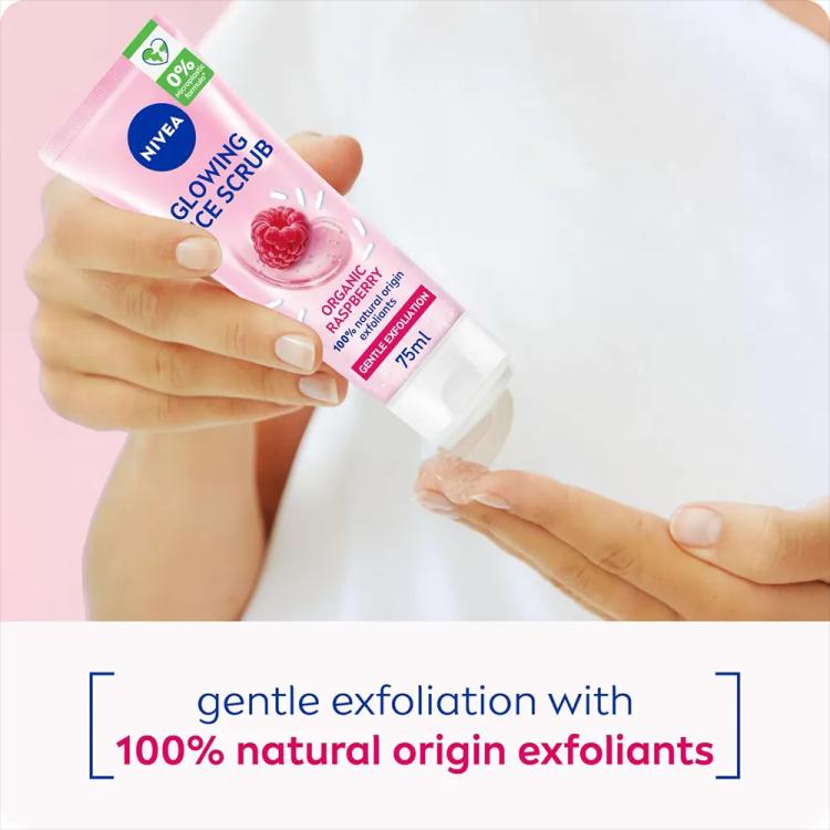 Nivea Glowing Rice Scrub Rasberry - 75 ml