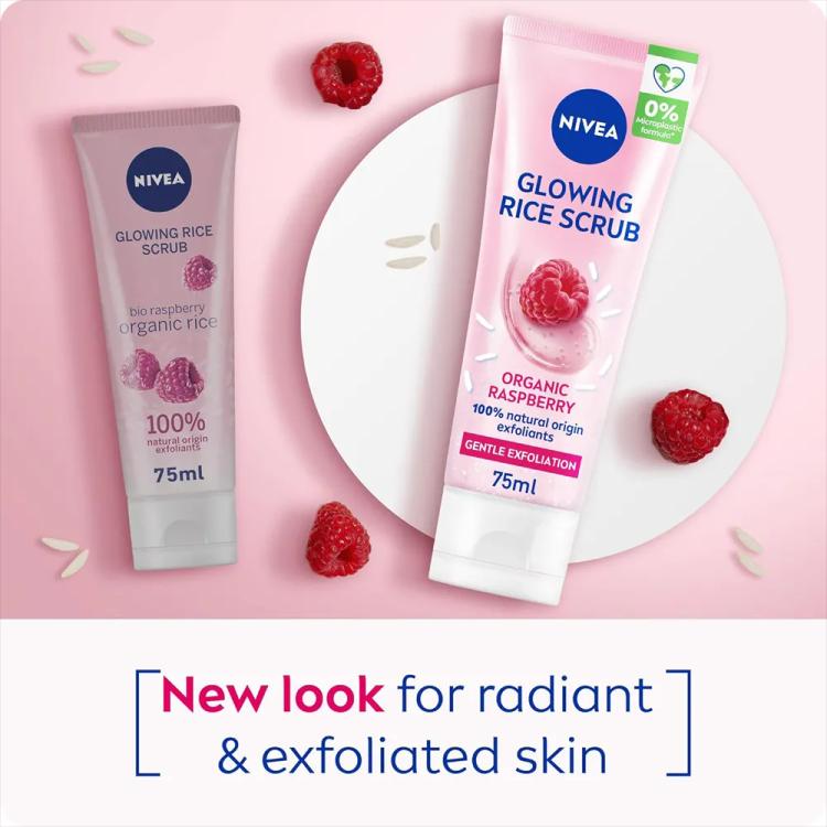 Nivea Glowing Rice Scrub Rasberry - 75 ml
