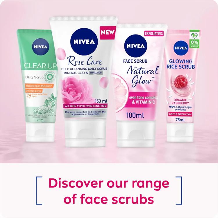 Nivea Glowing Rice Scrub Rasberry - 75 ml