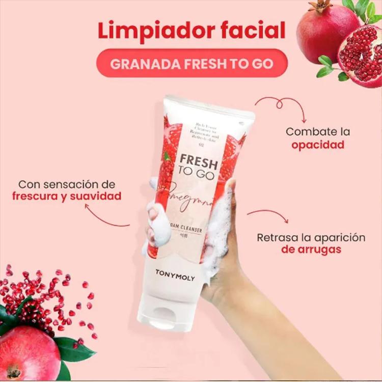 Tonymoly Fresh To Go Pomegranate Foam Cleanser - 170 ml