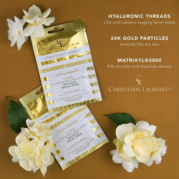Christian Laurent Luxury Illuminating And Lifting 24k Gold Facial Mask (5 ml X 2 pcs)