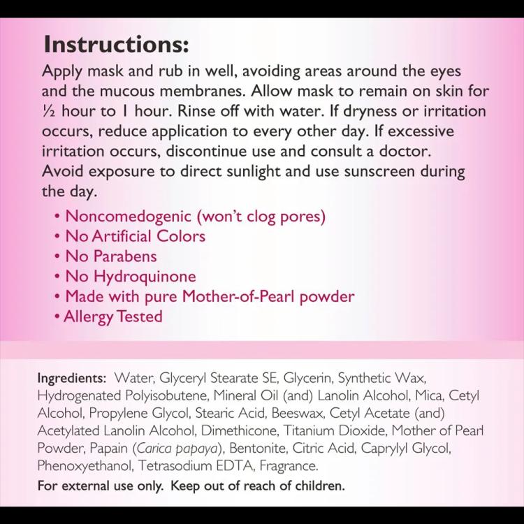 Madre Perla de Ultratez Skin Brightening Mask - 114 g