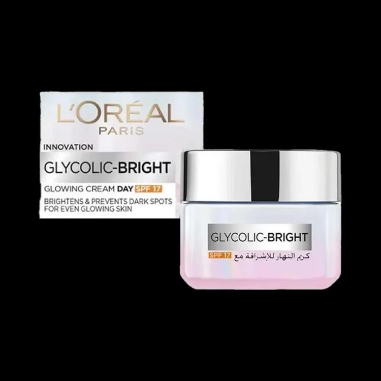 L'Oreal Paris Glycolic Bright Glowing Day Cream with SPF17 - 50 ml