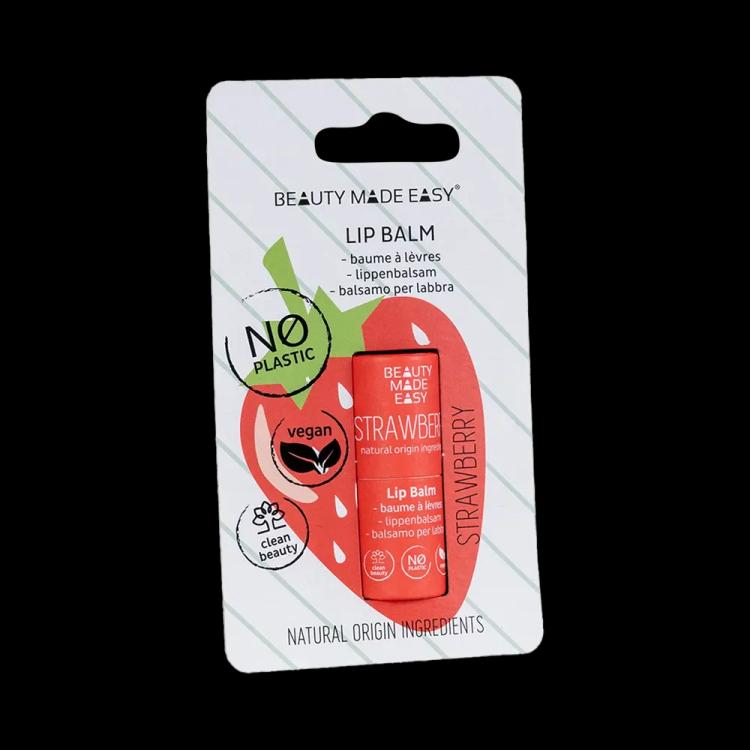 Beauty Made Easy Paper Tube Lip Balm - Strawberry (5.5 g)