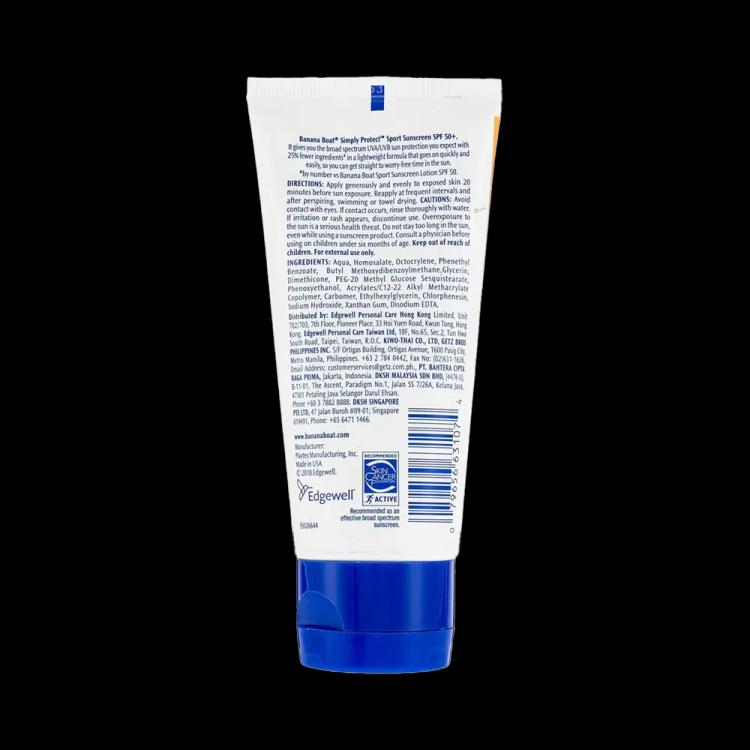 Banana Boat Simply Protect Sport Sunscreen Lotion SPF 50 - 90 ml