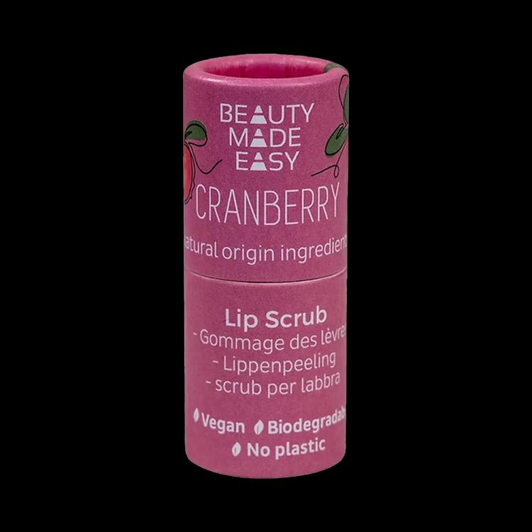 Beauty Made Easy Paper Tube Lip Scrub - Cranberry  (5.5 g)