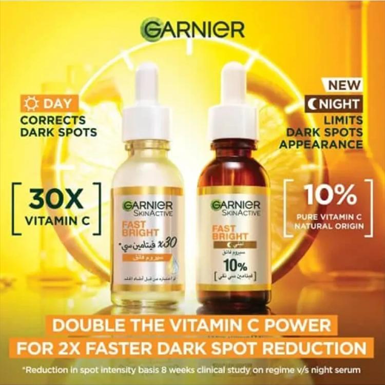 Garnier Skinactive Fast Bright Night Booster Serum - 30ml