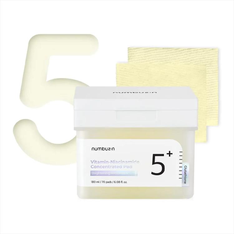 Numbuzin No.5+ Vitamin-Niacinamide Concentrated Pad - 70 pcs