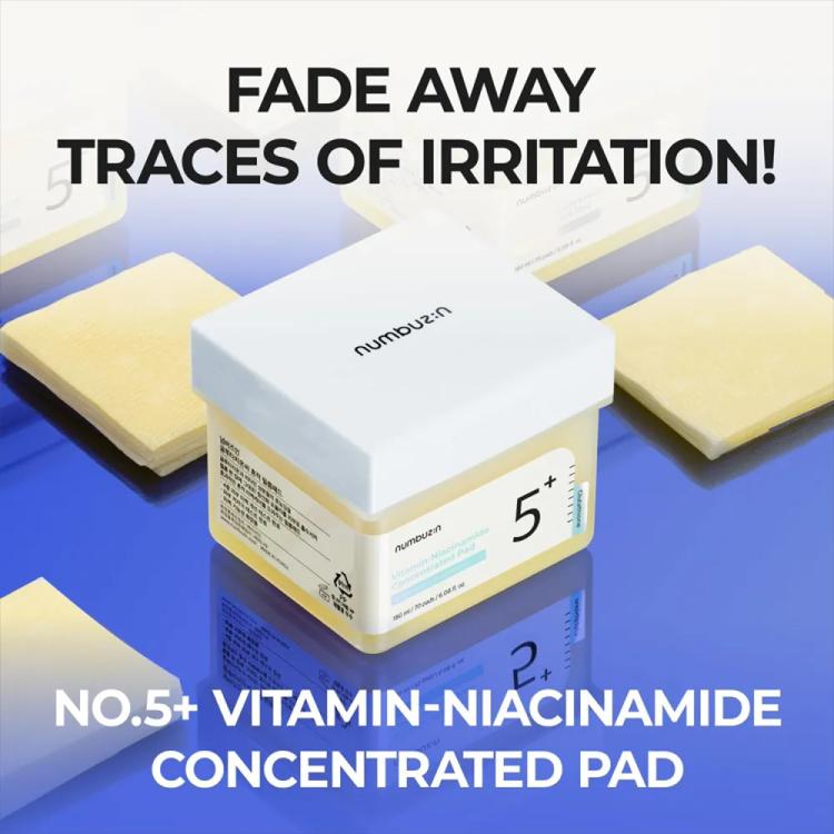 Numbuzin No.5+ Vitamin-Niacinamide Concentrated Pad - 70 pcs