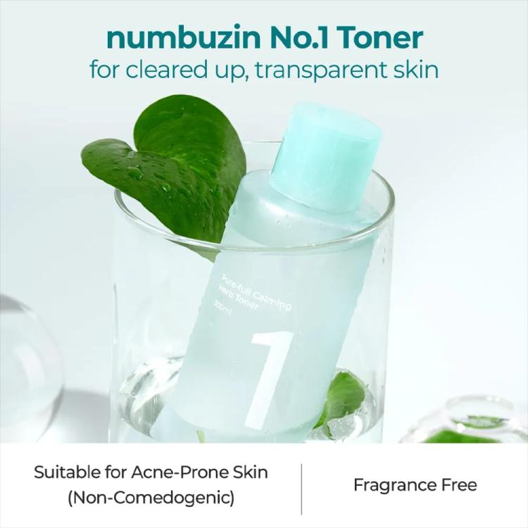 Numbuzin No.1 Pure-Full Calming Herb Toner - 300 ml