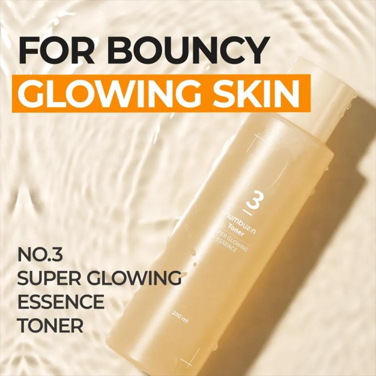 Numbuzin No.3 Super Glowing Essence Toner - 200 ml