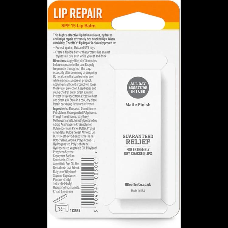 O'Keeffe's Lip Repair Spf 15 Lip Balm 4.2g