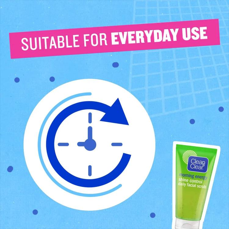 Clean & Clear Morning Energy Shine Control Daily Facial Scrub - 150 ml