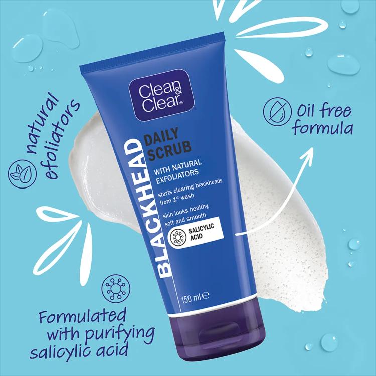 Clean & Clear Blackhead Clearing Daily Scrub - 150 ml