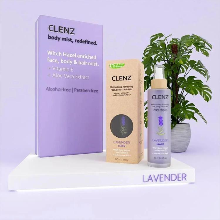 CLENZ Witch Hazel Face Hair & Body Mist Lavender - 150 ml