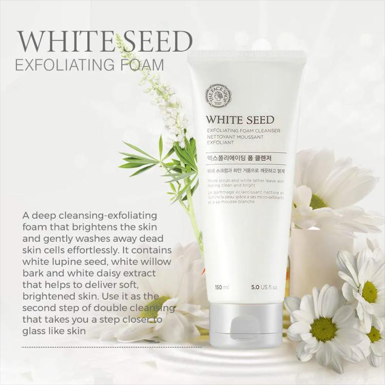 The Face Shop White Seed Exfoliating Cleansing Foam - 150 ml