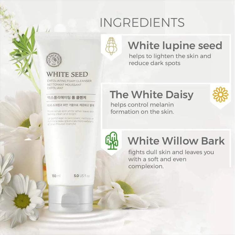 The Face Shop White Seed Exfoliating Cleansing Foam - 150 ml