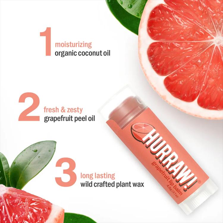 Hurraw! Lip Balm - Grapefruit (4.8 g)