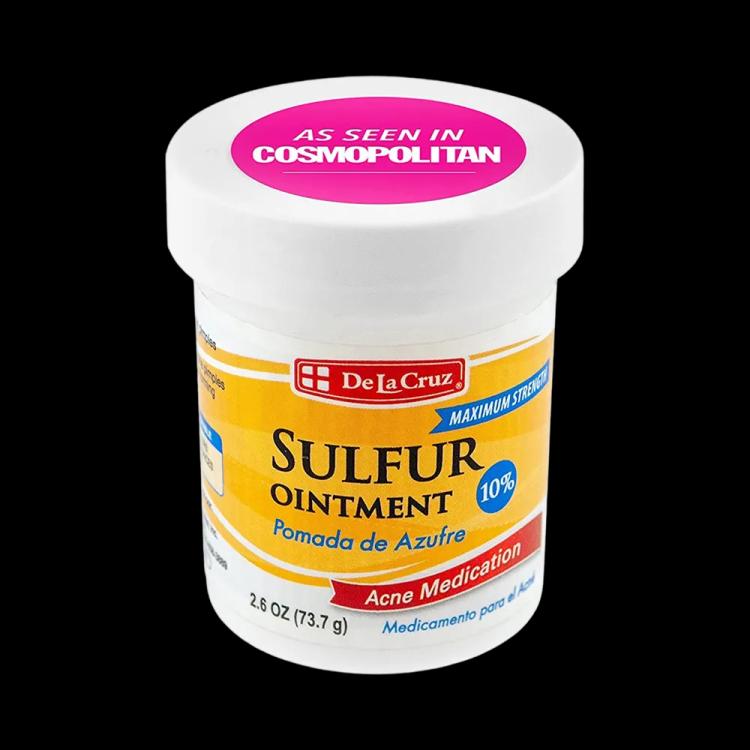 De La Cruz Acne Treatment Ointment with 10% Sulfur Maximum Strength - 73.7 g