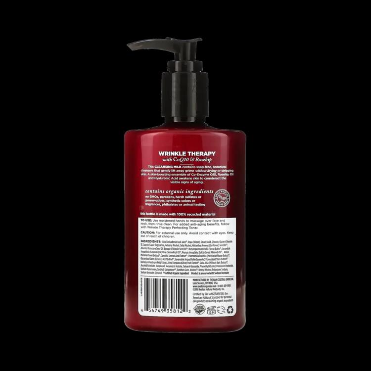 Avalon Organics Wrinkle Therapy With CoQ10 And Rosehip Cleansing Milk - 251 ml