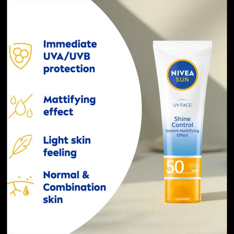Nivea Sun UV Face Shine Control Cream SPF 50 - 50 ml