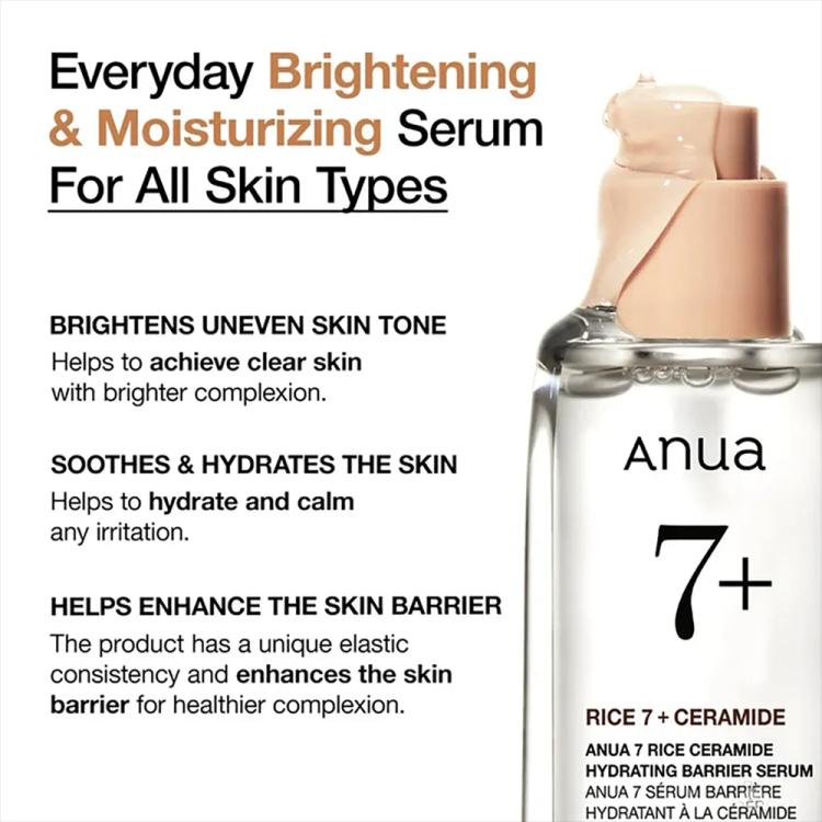 Anua 7+ Rice Ceramide Hydrating Barrier Serum - 50 ml
