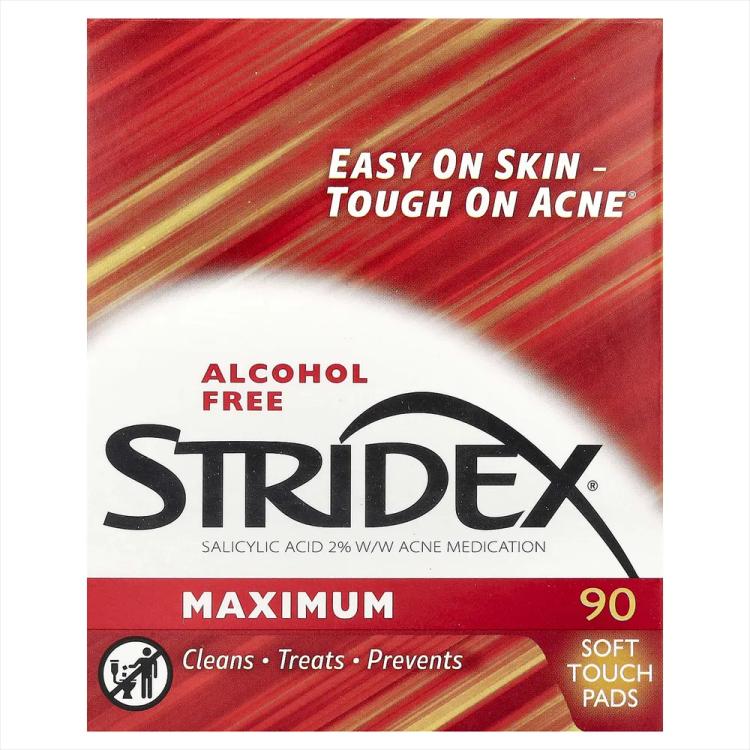 Stridex Maximum Alcohol Free Soft Touch Pads - 90 pcs