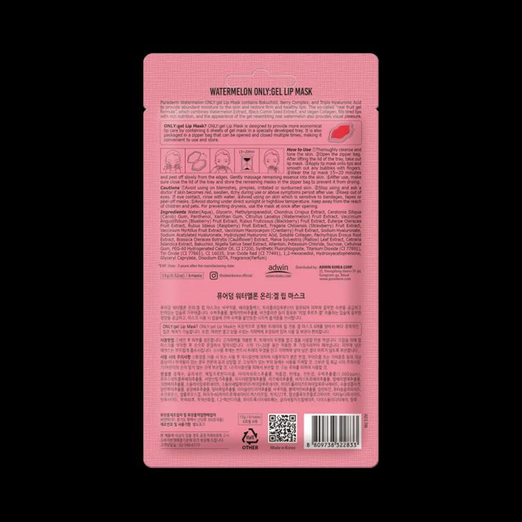 PUREDERM Only:Gel Lip Mask - Watermelon