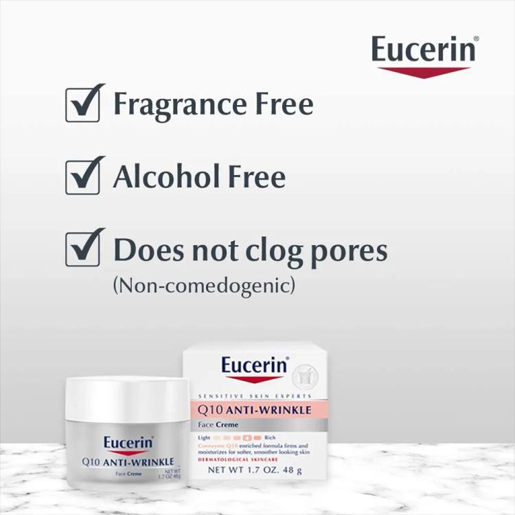 Eucerin Q10 Anti-Wrinkle Sensitive Skin Face Creme - 48 g