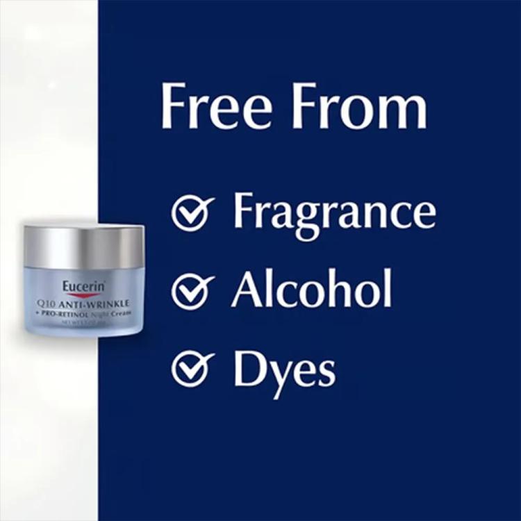 Eucerin Q10 Anti-Wrinkle + Pro-Retinol Night Cream - 48 g