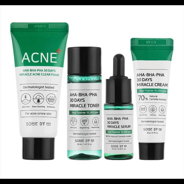 Some By Mi AHA BHA PHA 30 Days Miracle AC SOS Kit - 4 pcs