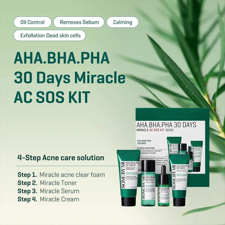 Some By Mi AHA BHA PHA 30 Days Miracle AC SOS Kit - 4 pcs