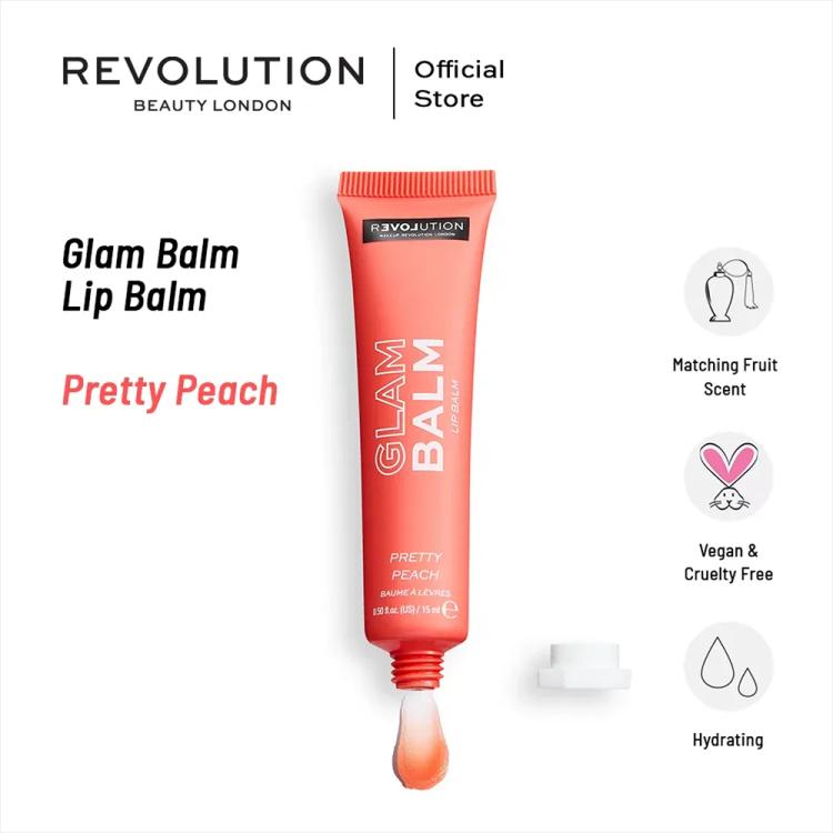 Makeup Revolution Relove Glam Balm Lip Balm - Pretty-Peach