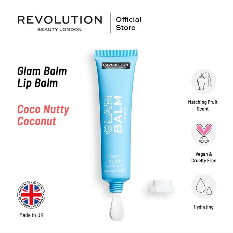 Makeup Revolution Relove Glam Balm Lip Balm - Coco Nutty Coconut