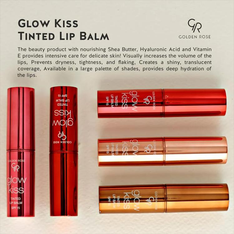 Golden Rose Glow Kiss Tinted Lip Balm - 04 Peach Shake