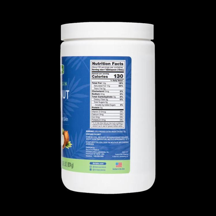 De La Cruz Extra Virgin Coconut Oil - 824 g