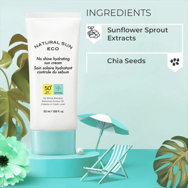 The Face Shop Natural Sun Eco No Shine Hydrating Sun Cream SPF 50+ - 50 ml