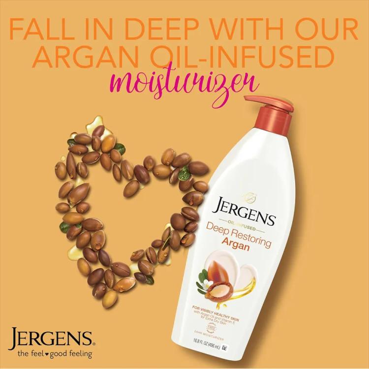 Jergens Oil-Infused Deep Restoring Argan Moisturiser - 400 ml