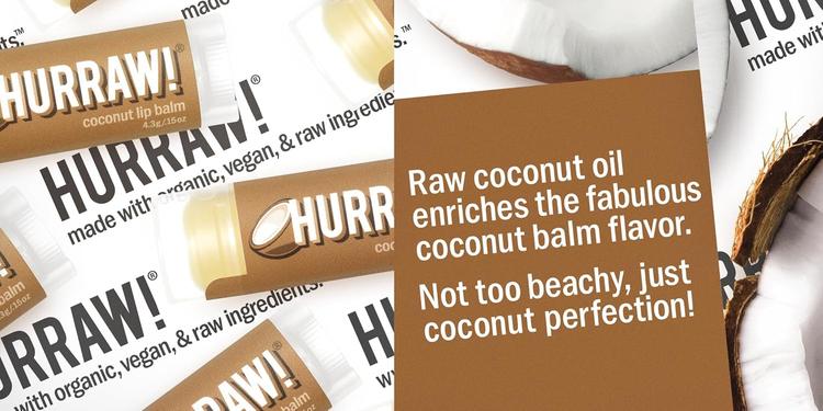 HURRAW! Coconut Lip Balm - 4.8 g