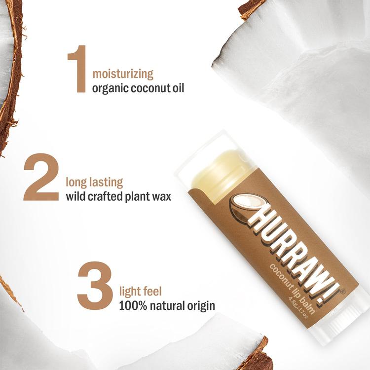 HURRAW! Coconut Lip Balm - 4.8 g